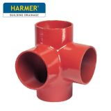 100 x 100 x 100mm Harmer SML Cast Iron Soil & Waste Above Ground Pipe - Corner Branch - 88 Degree 