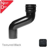 102mm (4") Cast Aluminium Downpipe 75mm Offset - Textured Black