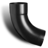 100mm Black Coated Galvanised Steel Downpipe 70Âº Bend