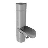 80mm RAL 9007 'Grey Aluminium' Galvanised Steel Downpipe  Access Pipe