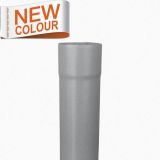 100mm RAL 9007 'Grey Aluminium' Galvanised Steel Downpipe 3m Length