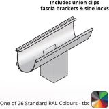 100x85mm Aluminium Aqualine Modern Running Outlet Assemblies  - One of 26 Standard Matt RAL colours TBC 