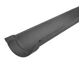 ) Beaded Half Round Cast Iron Gutter 1.83m Length - Primed