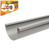 115mm Half Round Dusty Grey Galvanised Steel Gutter 3m Length