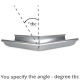 115mm Half Round Galvanised Steel degree 'to be confirmed' External Gutter Angle