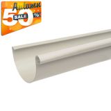 115mm Half Round Grey White Galvanised Steel Gutter 3m Length