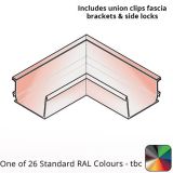 120x80mm Aluminium Aqualine Box 90 Degree Angle Assemblies - Internal - One of 26 Standard Matt RAL colours TBC 