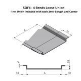 125-224mm SOF4 Profile Skyline Aluminium Soffit - Loose Union Clip