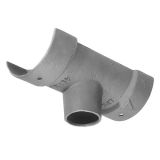 125mm (5") Half Round Cast Iron 65mm (2.5") Gutter Outlet - Primed