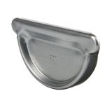 150mm Half Round Galvanised Steel Gutter Stop End