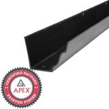 125x100mm (5"x 4") x 1.83m Moulded Ogee Cast Iron Gutter - Black