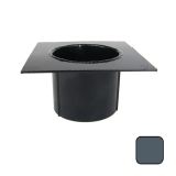 125x100mm Aluminium Box Gutter 63mm Spigot Patch Outlet - RAL 7016M Anthracite Grey 