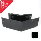 125x100mm Aluminium Box Gutter 135 Degree External Gutter Angle - RAL 9005M Matt Black 