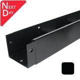 125x100mm Aluminium Box Gutter 3m Gutter Length - RAL 9005M Matt Black 