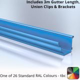 140x100mm Aluminium Aqualine Moulded Gutter Assemblies - One of 26 Standard Matt RAL colours TBC 