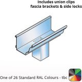 140x100mm Aluminium Aqualine Moulded Running Outlet Assemblies with 100x75mm spigot - One of 26 Standard Matt RAL colours TBC 