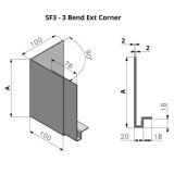 145-244mm SF3 Profile Skyline Aluminium Fascia - External Corner 