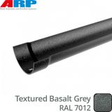 150mm (6")Half Round Cast Aluminium Gutter 1.83m length - Textured Basalt Grey RAL 7012 