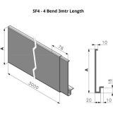 153-252mm SF4 Profile Skyline Aluminium Fascia - 3mtr length (including 1.no union)