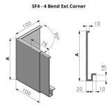 153-252mm SF4 Profile Skyline Aluminium Fascia - External Corner 