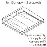  1m canopy assembly illustrated