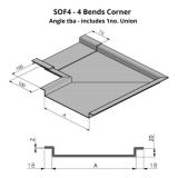 225-324mm SOF4 Profile Skyline Aluminium Soffit - Corner (angle tbc)