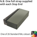 212mm  Aluminium Coping (Suitable for 121-150mm Wall) - Stop End - Powder Coated