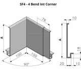 253-352mm SF4 Profile Skyline Aluminium Fascia - Internal Corner 