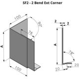 262-360mm SF2 Profile Skyline Aluminium Fascia - External Corner