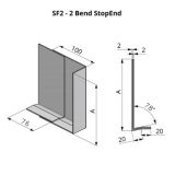 262-360mm SF2 Profile Skyline Aluminium Fascia - Stop End 