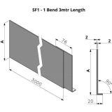 281-380mmSF1 Profile Skyline Aluminium Fascia - 3mtr length (including 1.no union) 