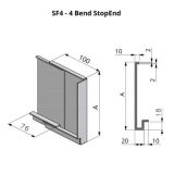 353-452mm SF4 Profile Skyline Aluminium Fascia - Stop End