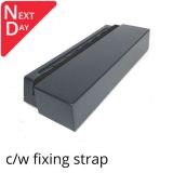 362mm  Aluminium Coping (Suitable for 241-300mm Wall) - Stop End - RAL 7016 Anthracite Grey