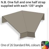 362mm  Aluminium Sloping Coping (Suitable for 271-300mm Wall) - External 135 Degree Angle - RAL 7016 Anthracite Grey