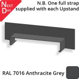 422mm  Aluminium Sloping Coping (Suitable for 331-360mm Wall) - Right-hand Upstand - RAL 7016 Anthracite Grey