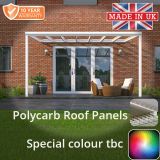 5x3m contemporary Aluminium Veranda - Special Colour -TBC - 2 Posts - 5 Opal Polycarbonate Roof Panels