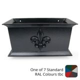 400mm Cast Aluminium Ornamental Hopper Head (with motif) - 63mm (2.5") Outlet - One of 7 Standard Colours TBC