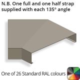 422mm Aluminium Sloping Coping (Suitable for 331-360mm Wall) - Internal 135 Degree Angle - Powder Coated Colour TBC