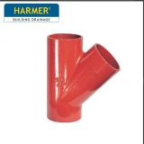 100 x 50mm Harmer SML Cast Iron Soil & Waste Above Ground Pipe - Single Branch - 45 Degree