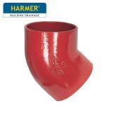 100mm Harmer SML Cast Iron Soil & Waste Above Ground Pipe - Single Bend - 45 Degree