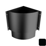 550mm Numina Corner Hopper Head with 63mm (2.5") Outlet - Matt Black