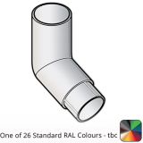 63mm (2.5") Flushjoint Aluminium Downpipe 112.5 Degree Bend - One of 26 Standard Matt RAL colours TBC 