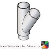 63mm (2.5") Flushjoint Aluminium Downpipe 135 Degree Branch - One of 26 Standard Matt RAL colours TBC 