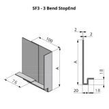 75-144mm SF3 Profile Skyline Aluminium Fascia - Stop End 