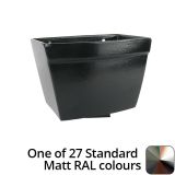 100 x 75mm (4"x3") Cast Aluminium Rectangular Hopper - 250 x 180 x 180mm - One of 26 Standard Matt RAL colours TBC