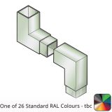 100x100mm Flushjoint Aluminium Square 92.5 Degree Two-part Offset with 750mm Offset - One of 26 Standard Matt RAL colours TBC 