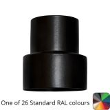 76mm (3") Swaged Round Aluminium Downpipe to 110mm Soil Pipe Adaptor - One of 26 Standard Matt RAL colours TBC - from Rainclear Systems