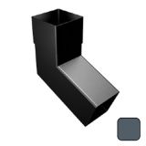 76mm Swaged Aluminium Square 112.5 Degree BEND PPC  - 7016M Anthracite Grey