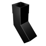 76mm Swaged Aluminium Square 135D BEND PPC  - Matt Black