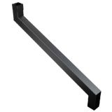 76mm Swaged Aluminium Square 2PT TO 1000MM SWAN-NECK PPC - Matt Black